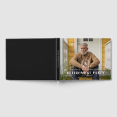 Elegantes Laurel Wreath Foto Retirement Party Gästebuch (Voll)