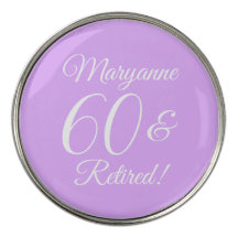 Elegantes Lavendel 60 & Pensionierte Ruhestandsfei