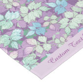 Elegantes Lavendel Aquamarine Blätter Personalisie Kurzer Tischläufer (Ecke)