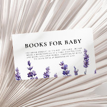 Elegantes Lavendel Babyduschbuch auf Anfrage