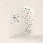 Elegantes Lavendel-Begräbnis-Programm (Innenseite)