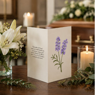 Elegantes Lavendel-Begräbnis-Programm