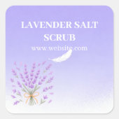 Elegantes Lavendel-Blumen-Lila Sommer  Quadratischer Aufkleber (Vorderseite)