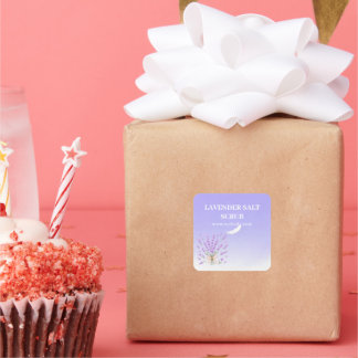 Elegantes Lavendel-Blumenlila Sommer  Quadratischer Aufkleber