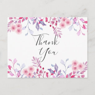 Elegantes Lavendel-Blumenstrauß-Script Geschäft Da Postkarte