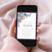 Elegantes Lavendel-Brautparty Einladung