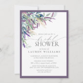 Elegantes Lavendel-Brautparty Einladung (Vorderseite)