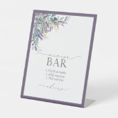 Elegantes Lavendel Brautparty Mimosa Bar Sockelschild (Vorderseite)