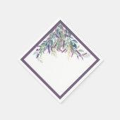 Elegantes Lavendel-Brautparty Serviette (Ecke)