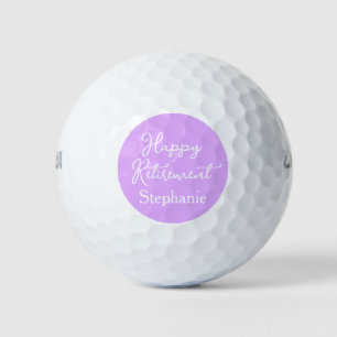 Elegantes Lavendel Glücklicher Ruhestand Party Golfball