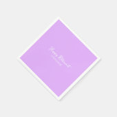 Elegantes Lavendel Glücklicher Ruhestand Serviette (Ecke)
