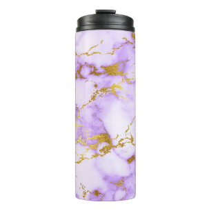 Elegantes Lavendel-GoldImitat-metallisches Thermosbecher