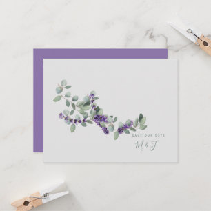 Elegantes Lavendel-Hochzeits-Save-the-Date