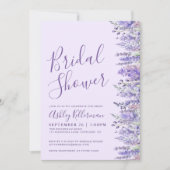 Elegantes Lavendel Lila Brautparty Einladung (Vorderseite)