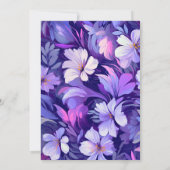 Elegantes Lavendel Lila Brautparty Einladung (Rückseite)