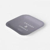 Elegantes Lavendel Minimalistisches Pappteller (Gewinkelt)