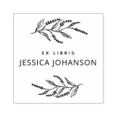 Elegantes Lavendel Modernes Buch Ex Libris Gummistempel (Prägung)