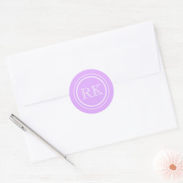 Elegantes Lavendel-Schriftzug Professionelles Mono Runder Aufkleber