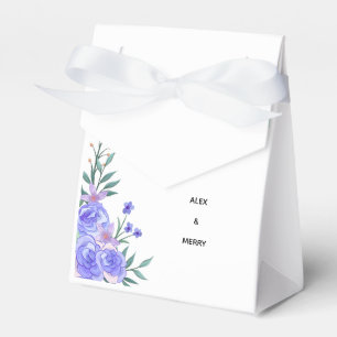 Elegantes Lavendel- und Lila-Blumen-Hochzeitsgesch Geschenkschachtel