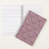 Elegantes Lavendel Vine Blumenmuster Notizblock (Innen)
