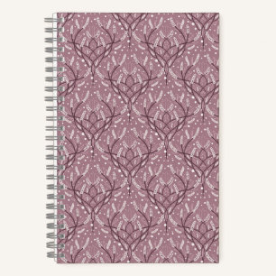 Elegantes Lavendel Vine Blumenmuster Notizblock