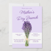 Elegantes Lavender Bouquet Muttertag Brunch Einladung (Vorderseite)