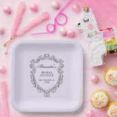 Elegantes Lavender Brautparty Party Pappteller (Party)