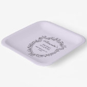 Elegantes Lavender Brautparty Party Pappteller (Gewinkelt)