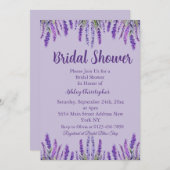 Elegantes Lavender Lila Brautparty Einladung (Vorne/Hinten)