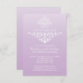 Elegantes Lavender Lila Geblüht Jubiläum Party Einladung (Vorne/Hinten)