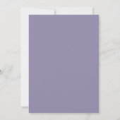 Elegantes Lavender Mauve Dusty Lila Brautparty Einladung (Rückseite)