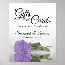 Elegantes Lavender Rose Geschenke & Karten Hochzei Poster