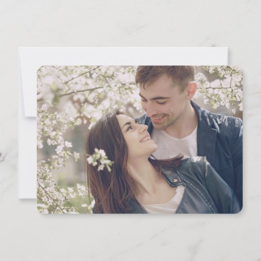 Elegantes Lavender Spring Wildblume Wedding Foto Save The Date (Rückseite)