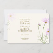 Elegantes Lavender Spring Wildblume Wedding Foto Save The Date (Vorderseite)