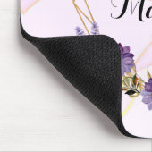 Elegantes Lavender und Lilac Floral Heart Mousepad (Ecke)
