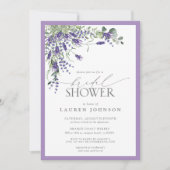 Elegantes Lavender Watercolor Brautparty Einladung (Vorderseite)