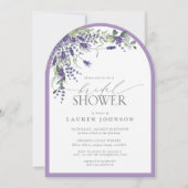Elegantes Lavender Watercolor Brautparty Einladung (Vorderseite)