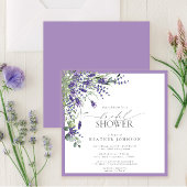 Elegantes Lavender Watercolor Brautparty Einladung