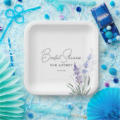 Elegantes Lavender Watercolor-Brautparty Pappteller (Party)