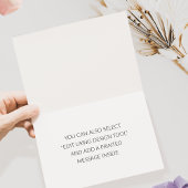 Elegantes Lavendermonogramm, Wasserfarbenhochzeit Dankeskarte