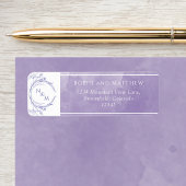 Elegantes Lavenderwasser, Monogram Wedding Labe