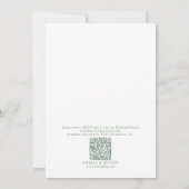 Elegantes Leaf Classic Hochzeitsempfang Einladung (Rückseite)