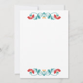 Elegantes Leaf Floral & Wirbel Brautparty Einladung (Rückseite)