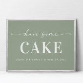 Elegantes Leaf Green haben ein paar Kuchenschilde Poster