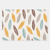 Elegantes Leaf-Muster Geschenkpapier Set (Vorderseite 2)
