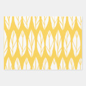 Elegantes Leaf-Muster Geschenkpapier Set (Vorderseite)