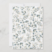 Elegantes Leaf Muster Gold Rahmen Islamische Aqiqa Einladung (Rückseite)