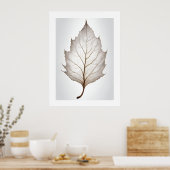 Elegantes Leaf Natures Vein Artprint Poster (Küche)