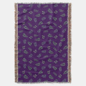 Elegantes Leaf Print Fleece - Gemütliches und stil Decke (Vorderseite Vertikal)