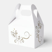 Elegantes Leaf Swirl Gastgeschenk Hochzeit Box Geschenkschachtel (Rückseite)